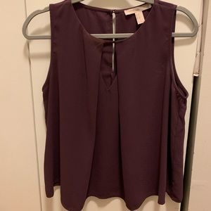 Purple Sleeveless Blouse